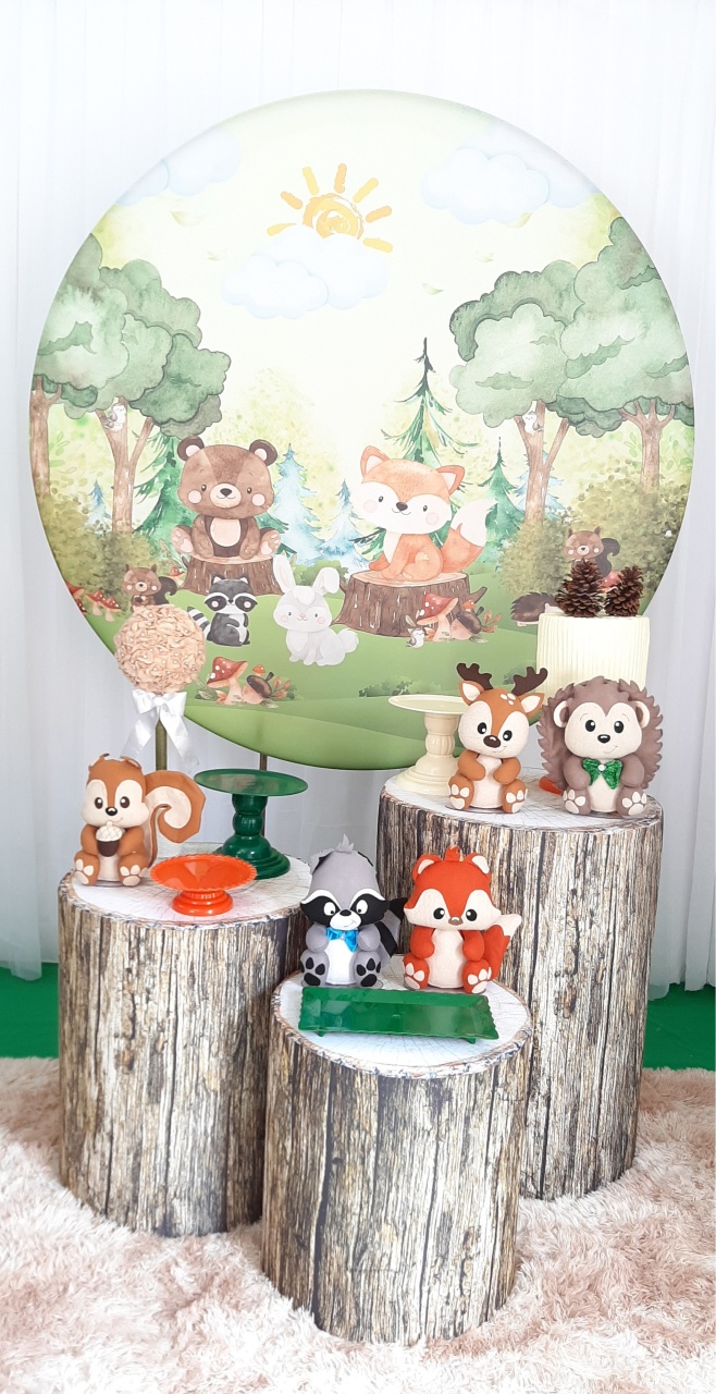 Bosque Encantado Aquarela Mod2 - Três Marias Festas