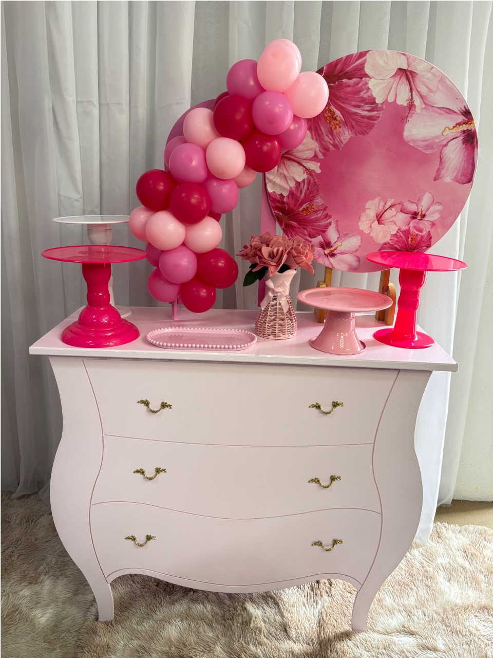 Mini Kit Hibisco Rosa - Três Marias Festas