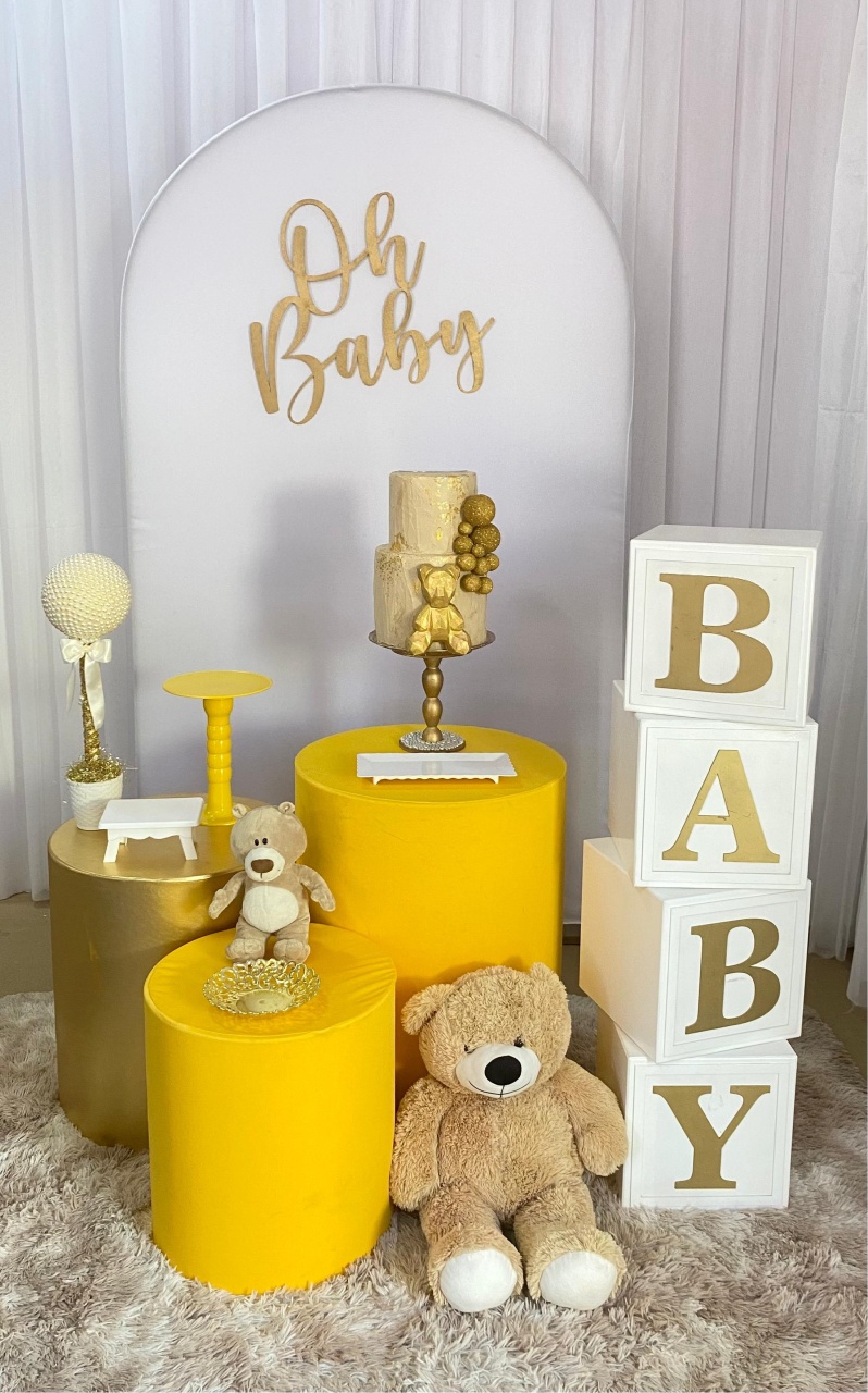 Oh Baby Pirulito Branco Com Amarelo - Três Marias Festas