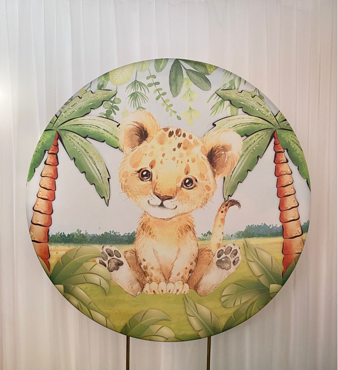 Painel Sublimado Oncinha Menino - Três Marias Festas