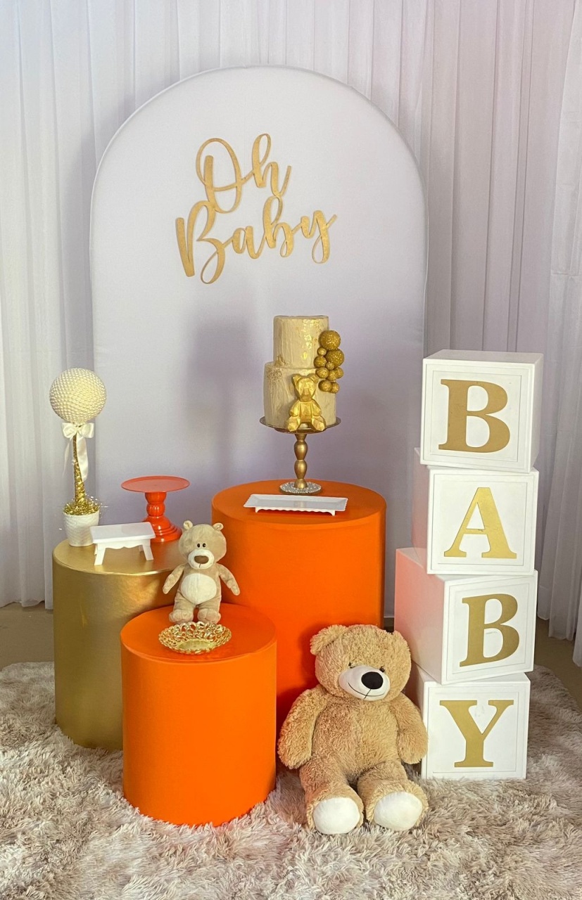 Oh Baby Pirulito Branco Com Laranja - Três Marias Festas