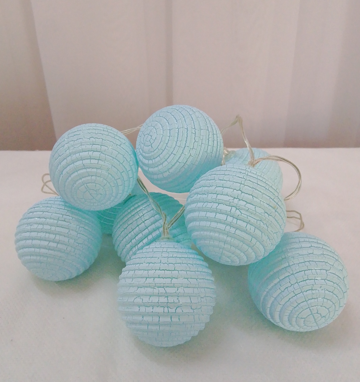 Cordão de Luz Bolas Azul - Três Marias Festas
