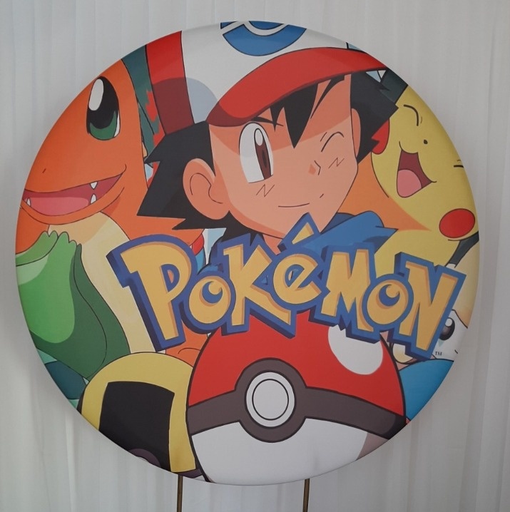 Painel Sublimado Pokémon  - Três Marias Festas