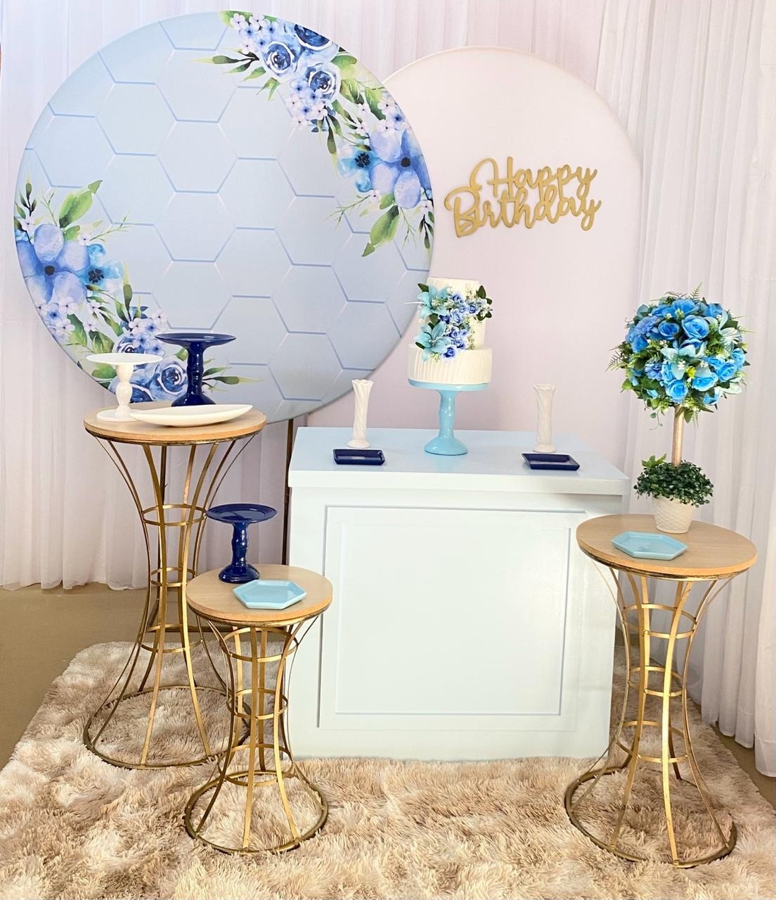 Floral Azul (Mod2) - Três Marias Festas