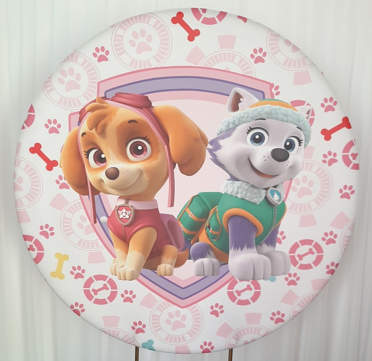 Painel Sublimado Patrulha Canina Skye E Everest  - Três Marias Festas