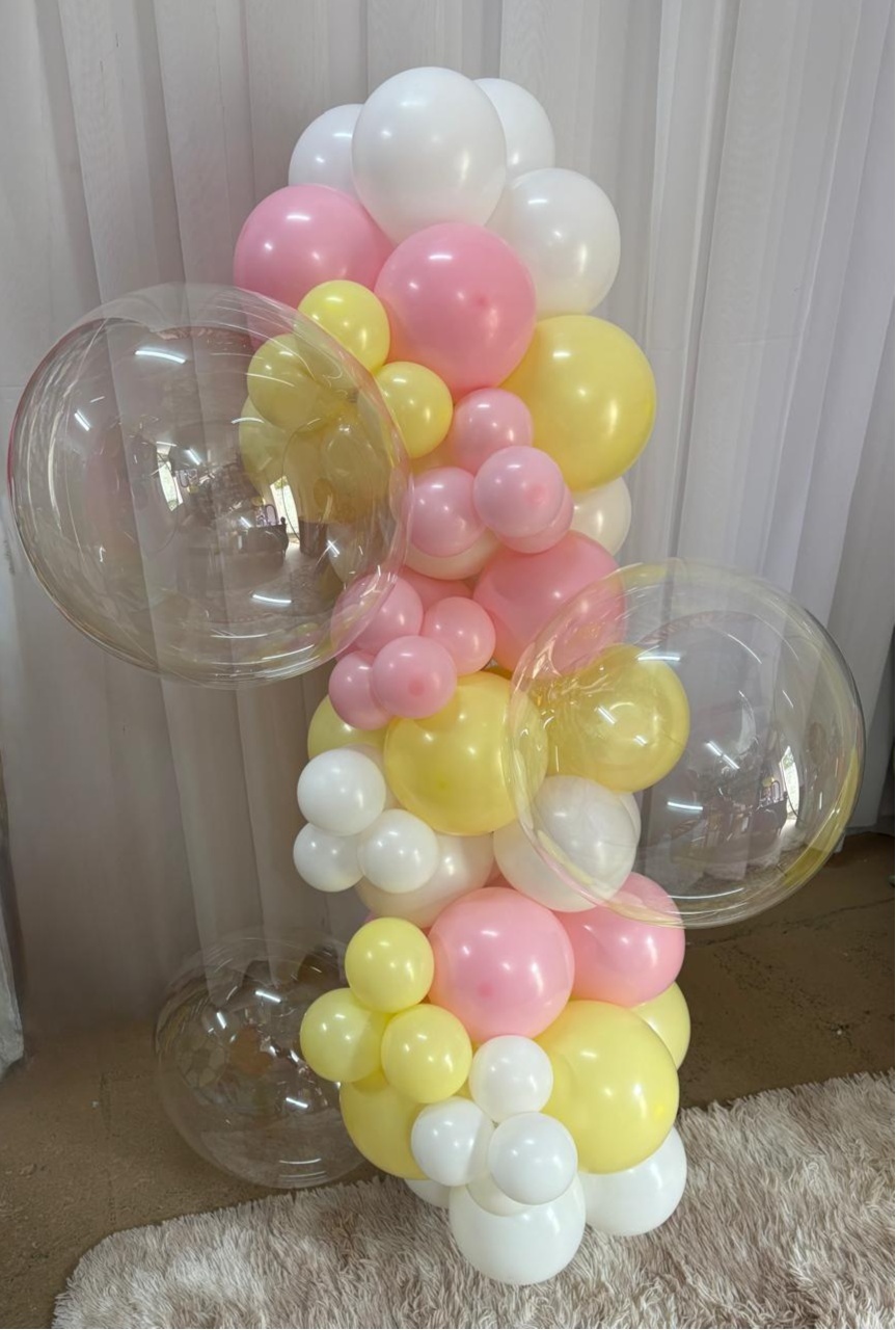 Mini Arco Balões 1,20 Metros + 3 Bubbles - Três Marias Festas