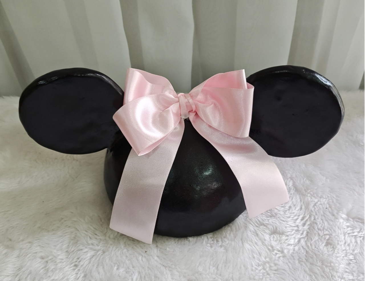 Orelha da Minnie Laço Rosa (Topo de Bolo) - Três Marias Festas