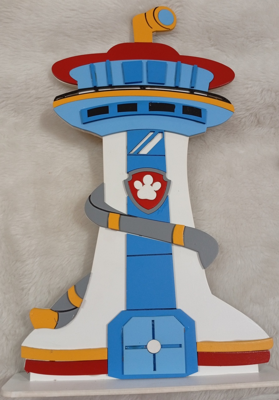 Displays Mdf 3D - Torre Patrulha Canina  - Três Marias Festas