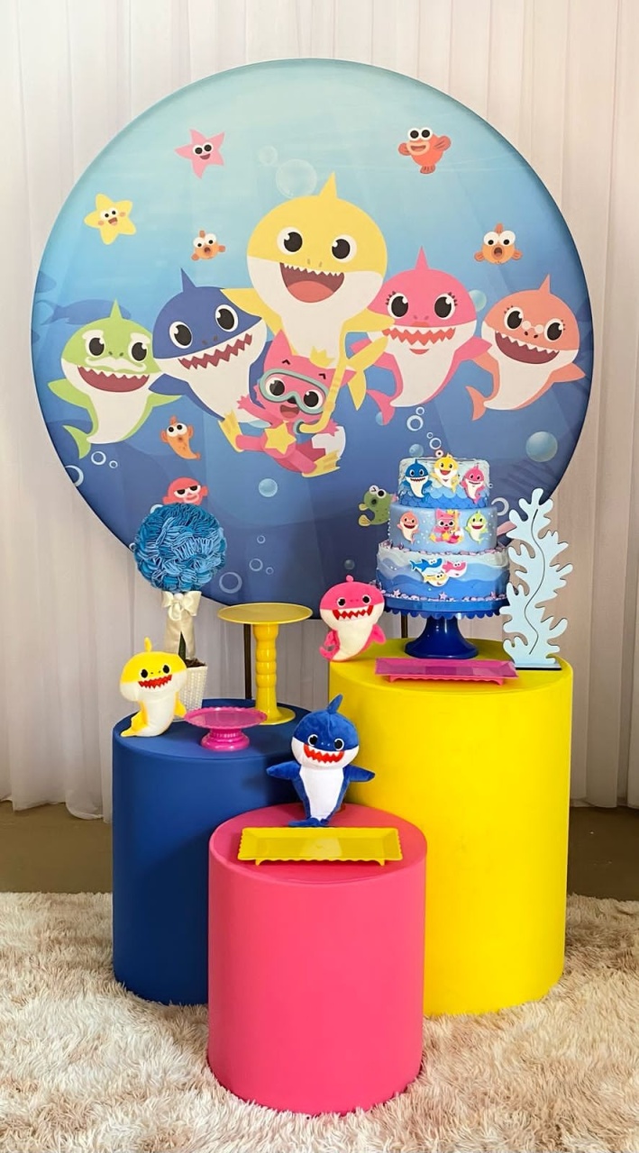 Baby Shark Rosa - Três Marias Festas
