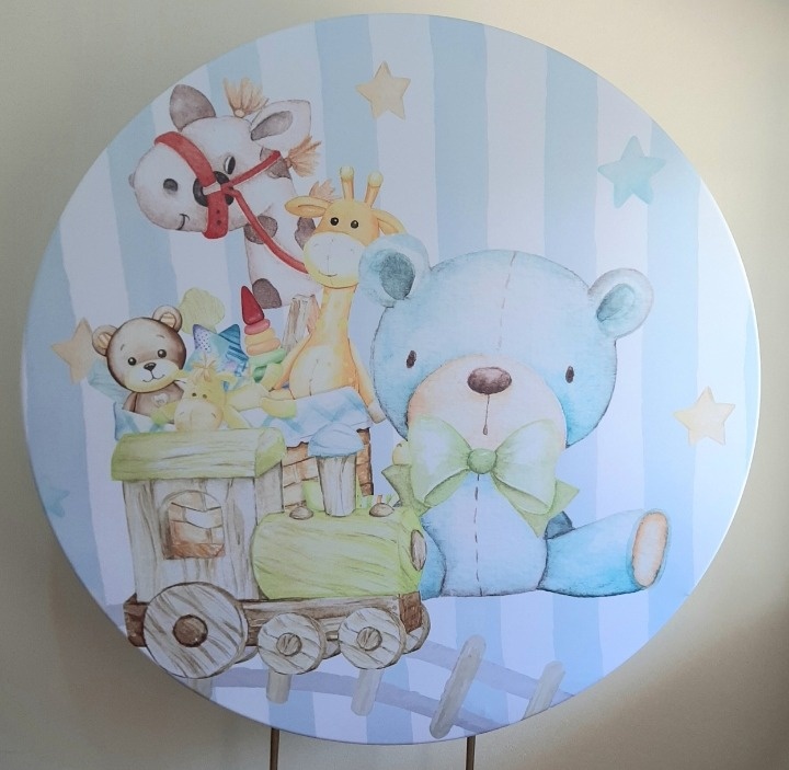 Painel Sublimado Ursinho Brinquedos - Três Marias Festas