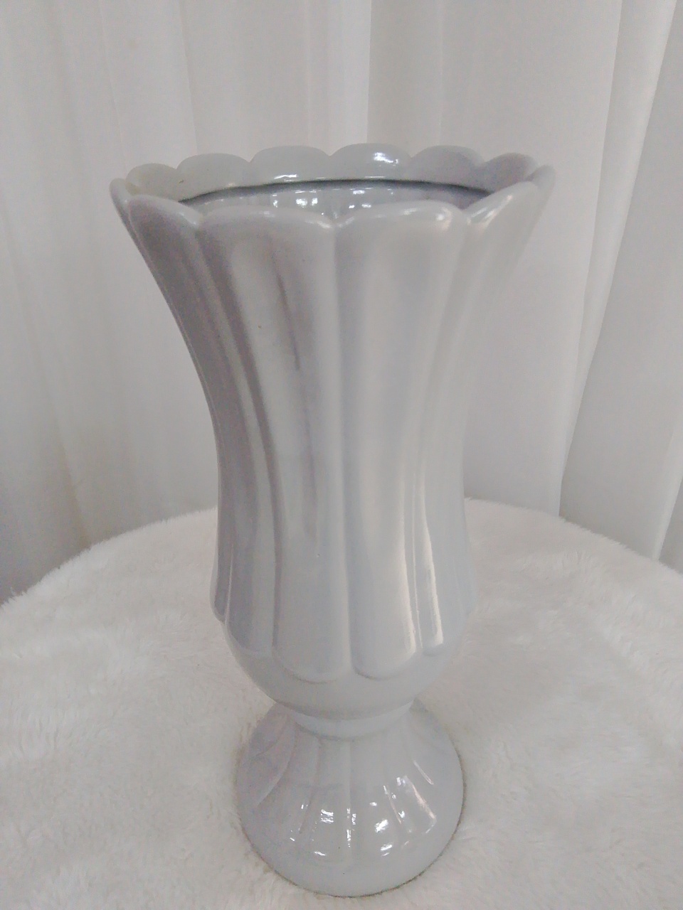 Vaso Cerâmica Alto Cinza - Três Marias Festas