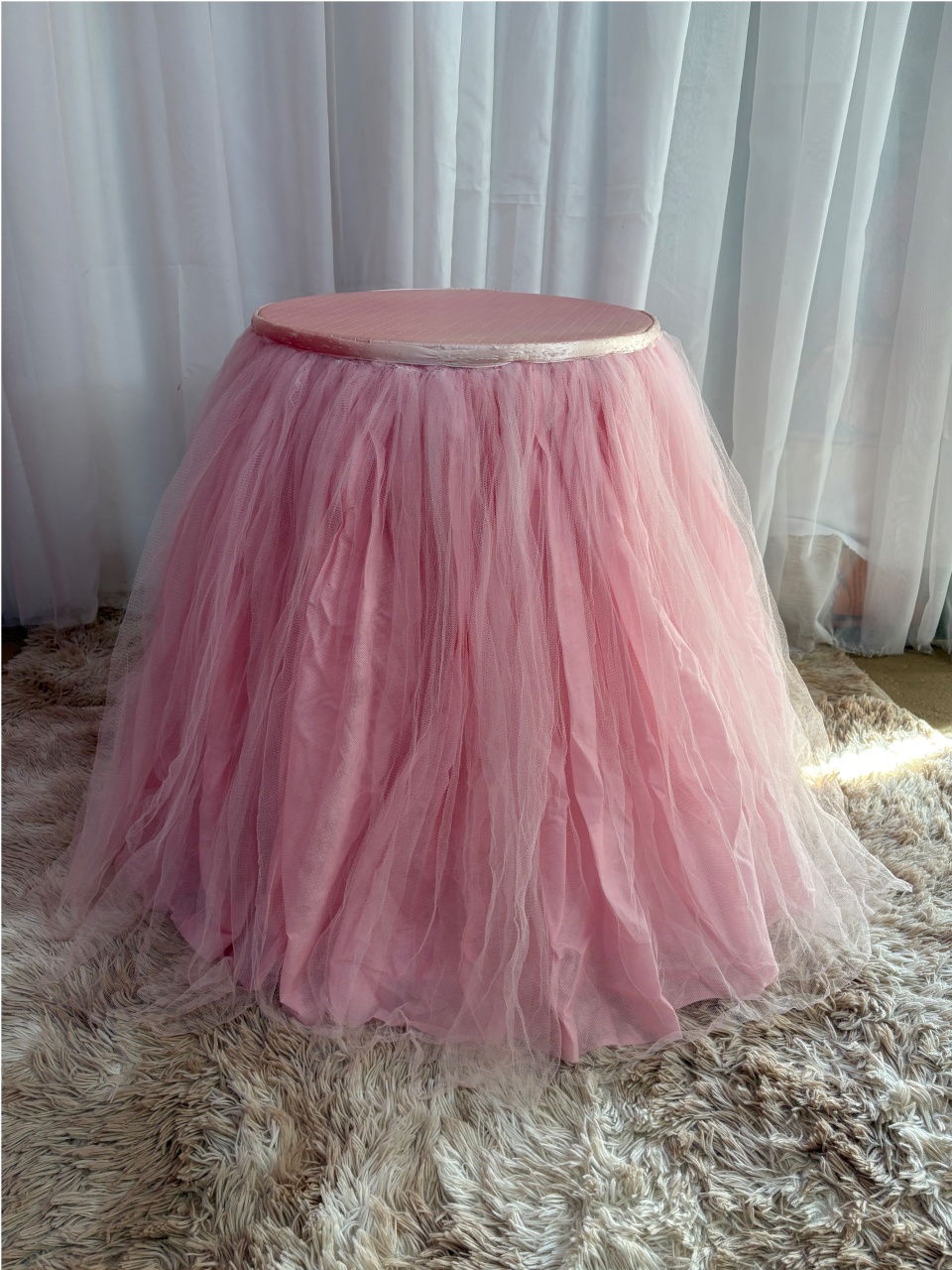 Saia de Tule Rosa Bb - Três Marias Festas