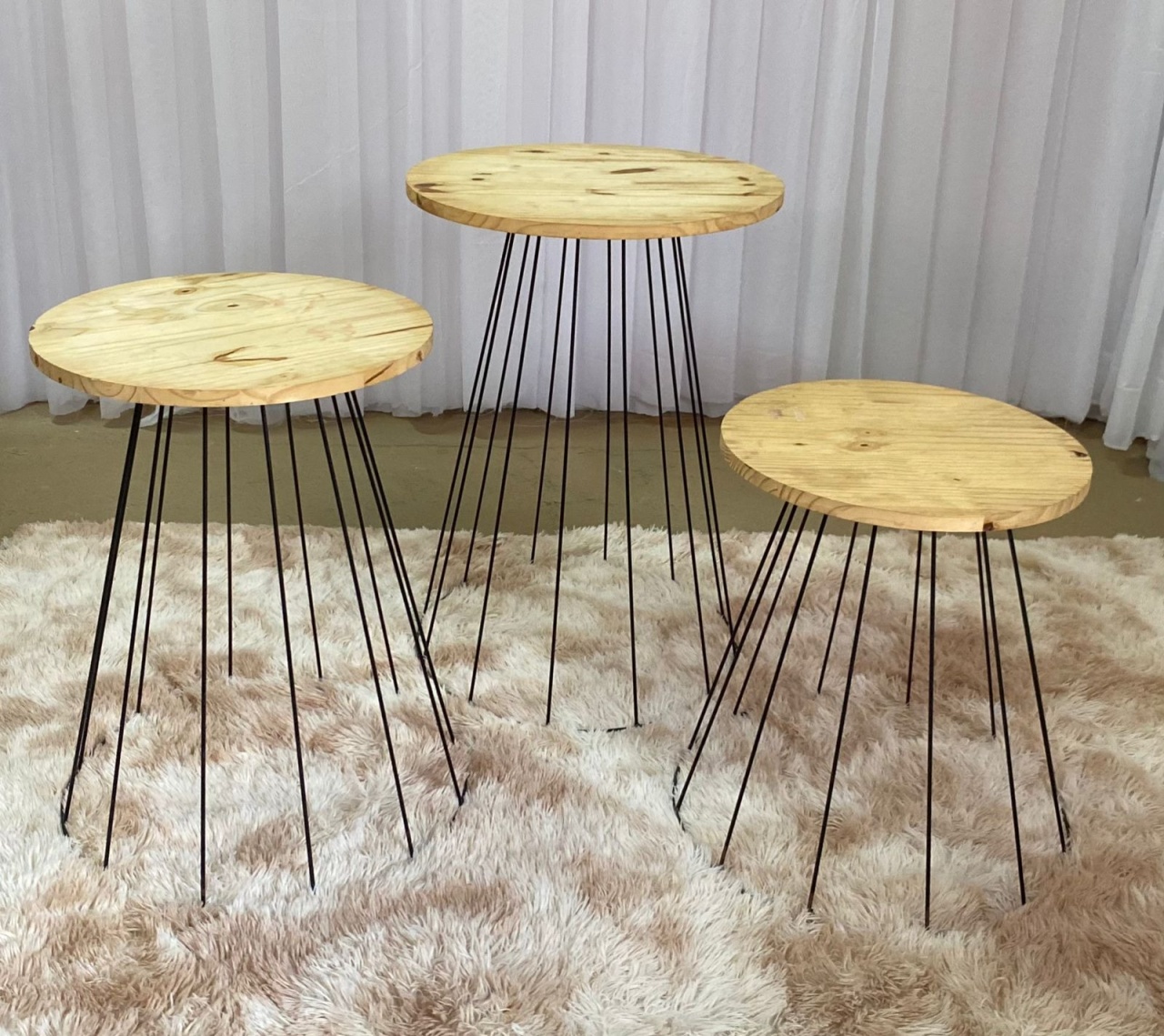 Mesa Aramados Preto  - Três Marias Festas