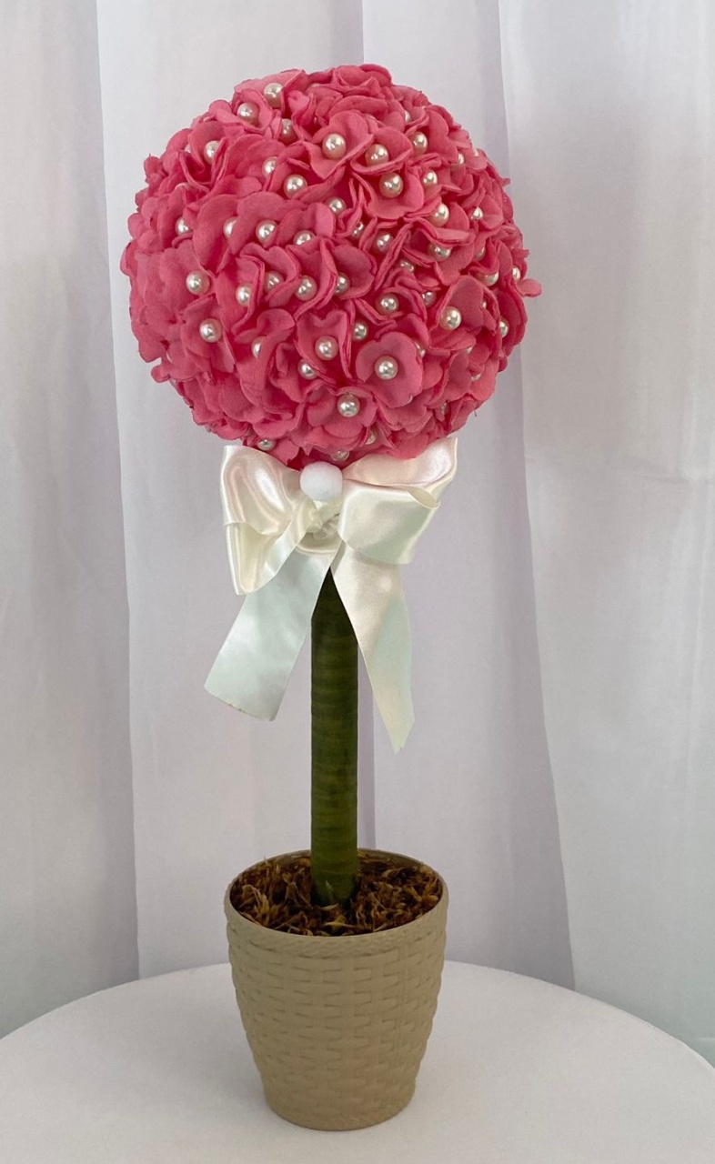Feltro Rosa Laço  - Três Marias Festas
