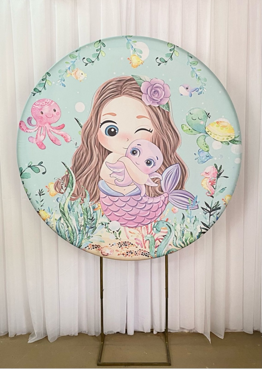Painel Sublimado Sereia Baby - Três Marias Festas