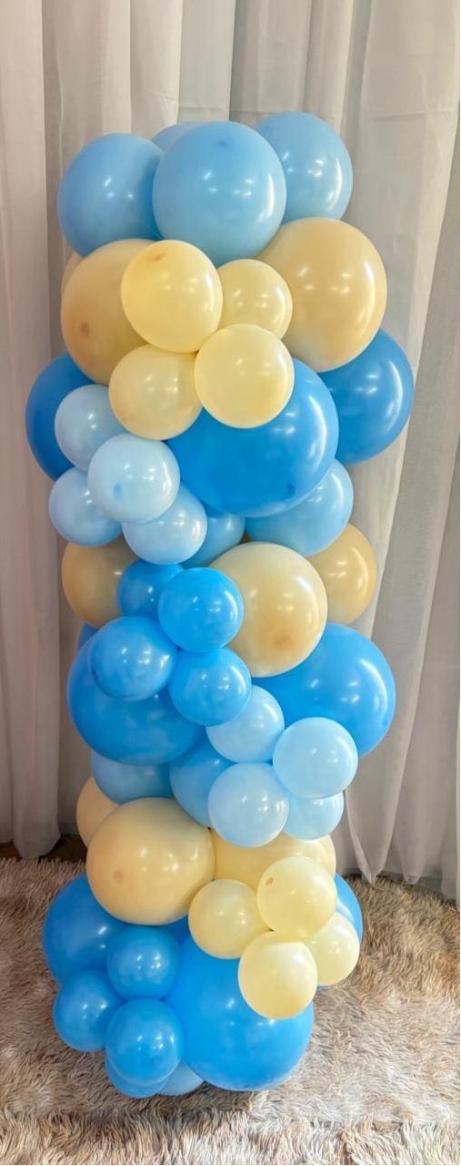 Mini Arco Balões 1,20 Metros (Azul Celeste, Azul Bb E Areia) - Três Marias Festas