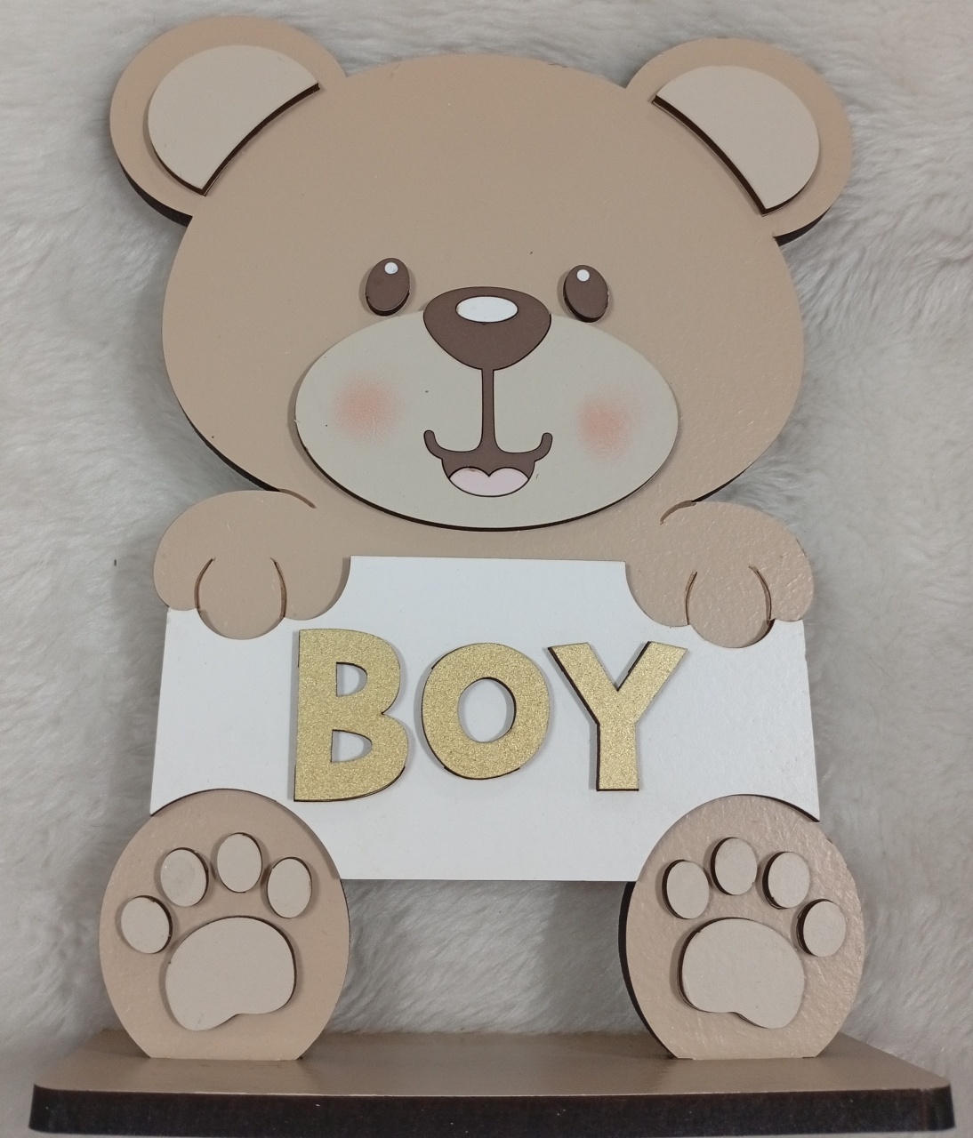 Displays Mdf 3D - Urso Boy - Três Marias Festas