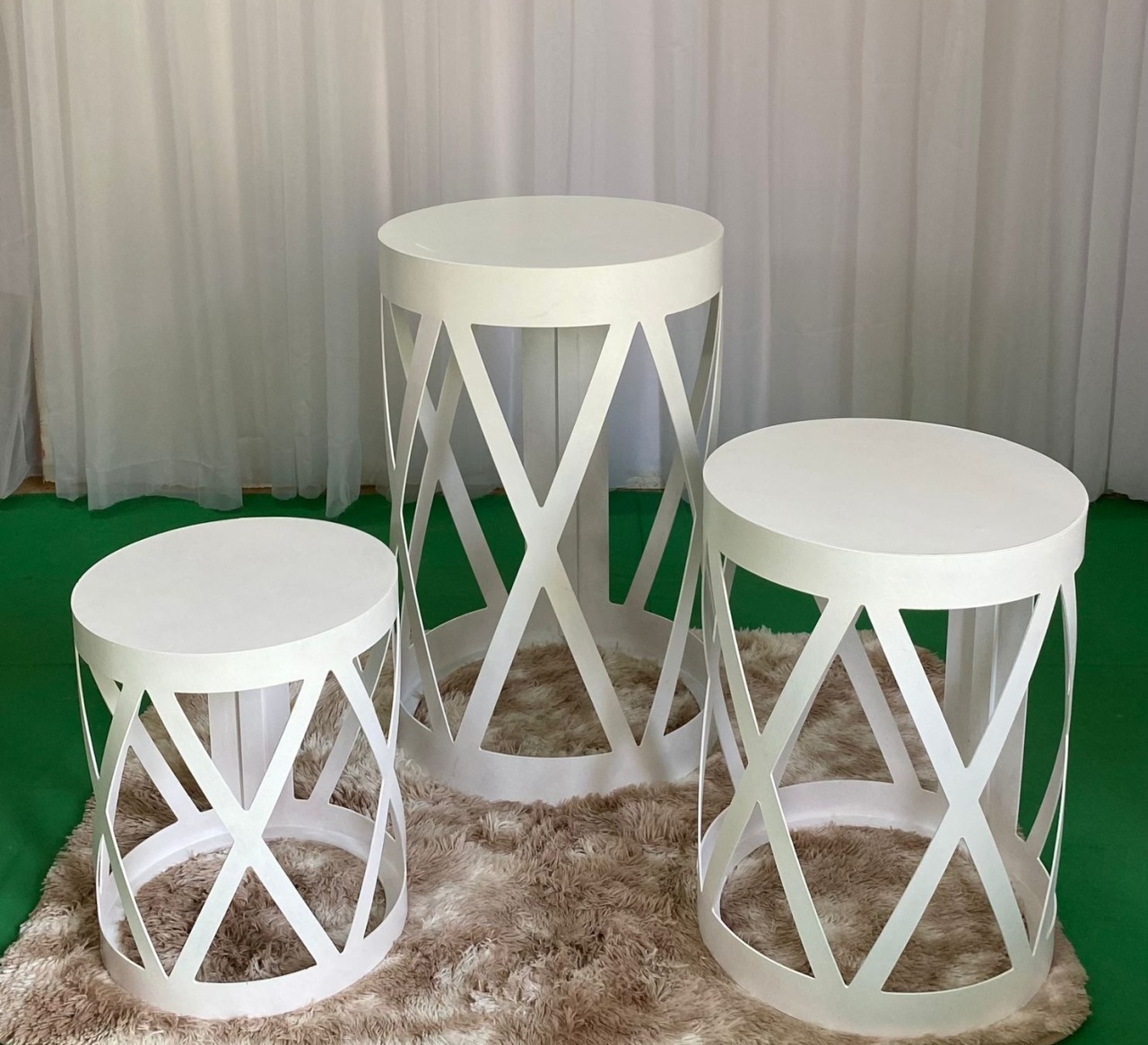 Trio de Cilindrox Branco - Três Marias Festas