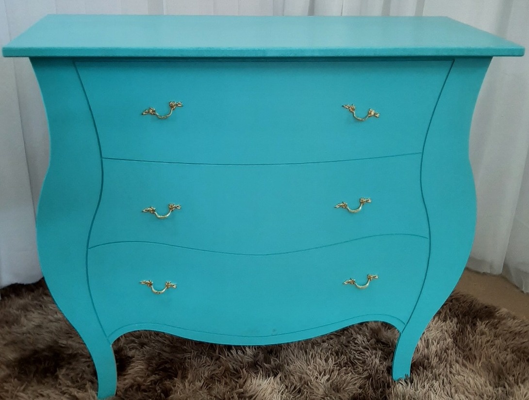 Cômoda Bombe Azul Tiffany - Três Marias Festas