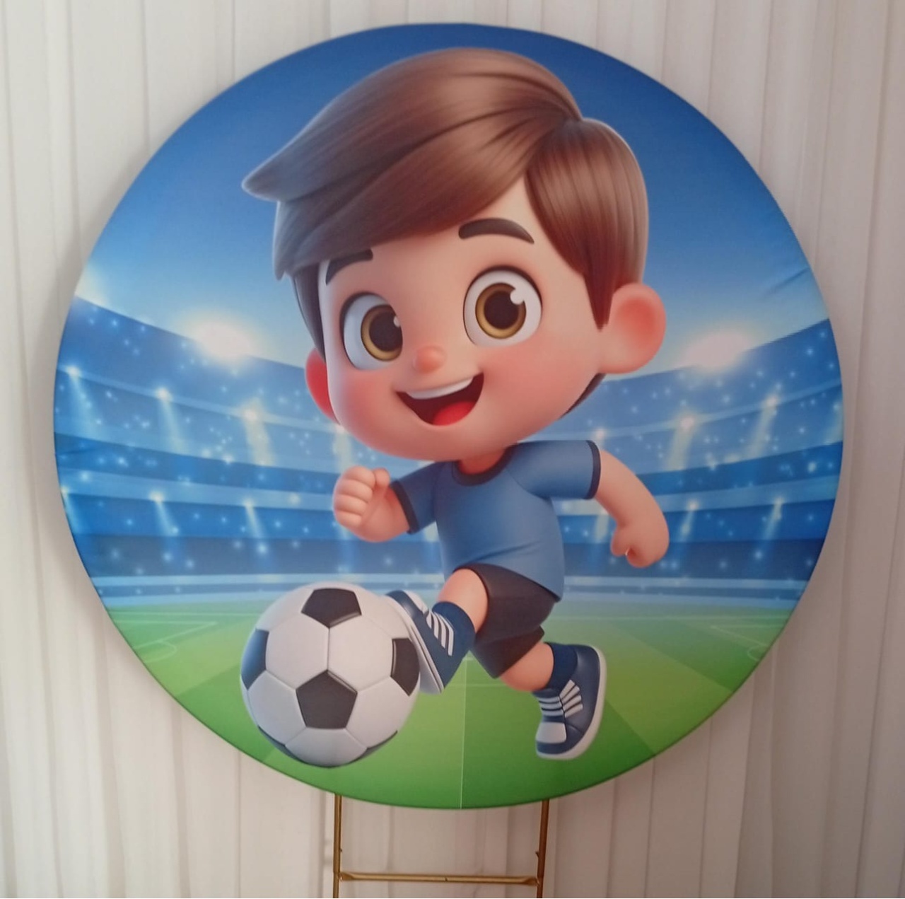 Painel Sublimado Futebol Jogador Baby - Três Marias Festas