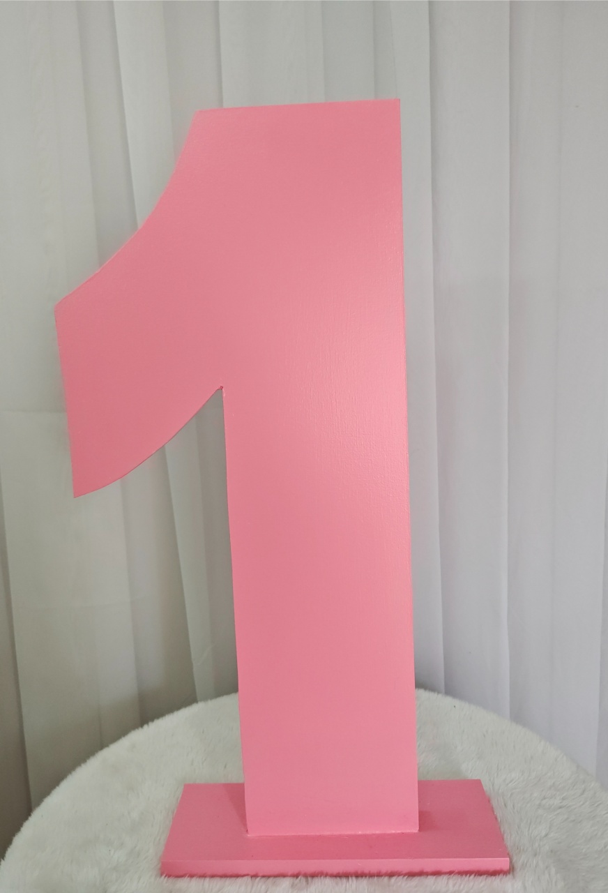 Número 1 Mdf (Rosa) - Três Marias Festas
