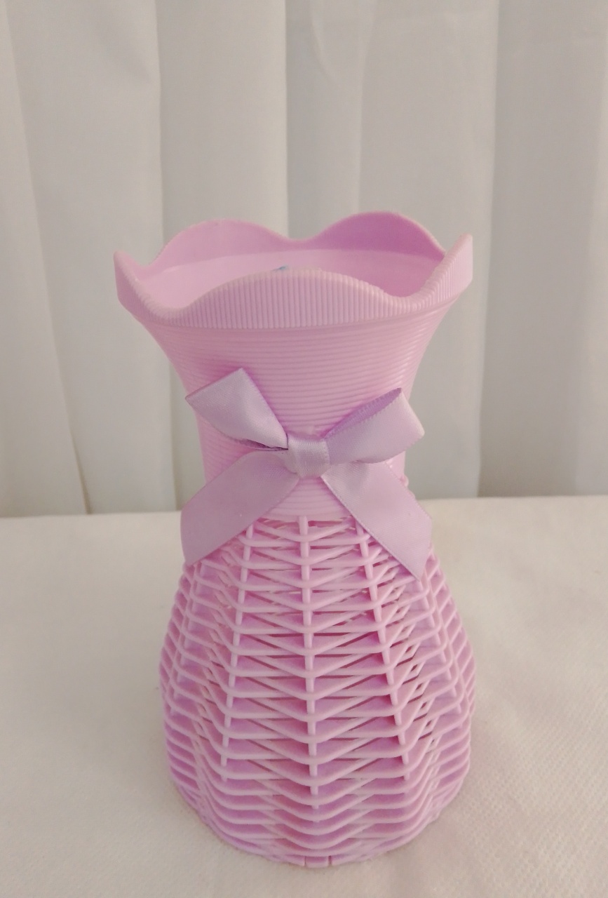 Vaso Plástico Lilás Com Laço - Três Marias Festas