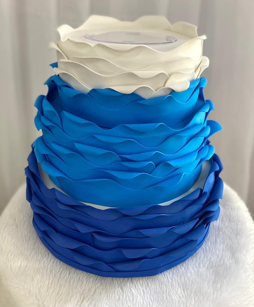 Ruffles Azul  - Três Marias Festas