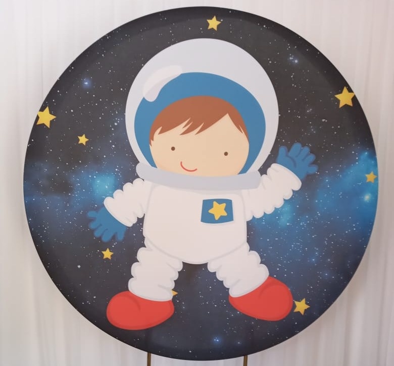 Painel Sublimado Astronauta  - Três Marias Festas