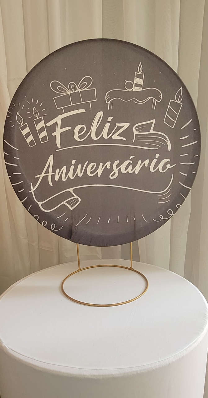 Feliz Aniversário (Preto E Branco) - Três Marias Festas