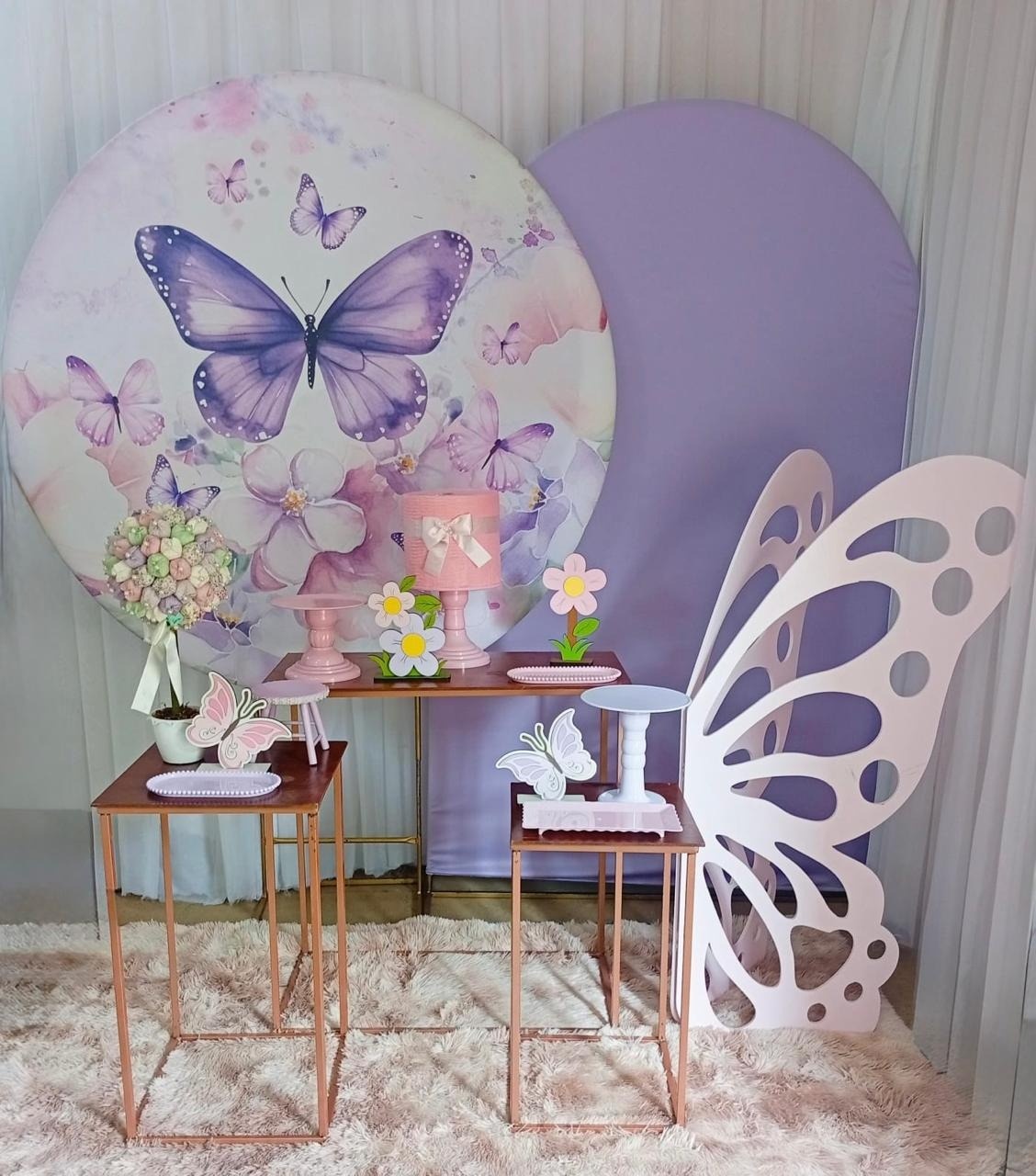 Borboleta Lilás E Roxo (Mod3) - Três Marias Festas