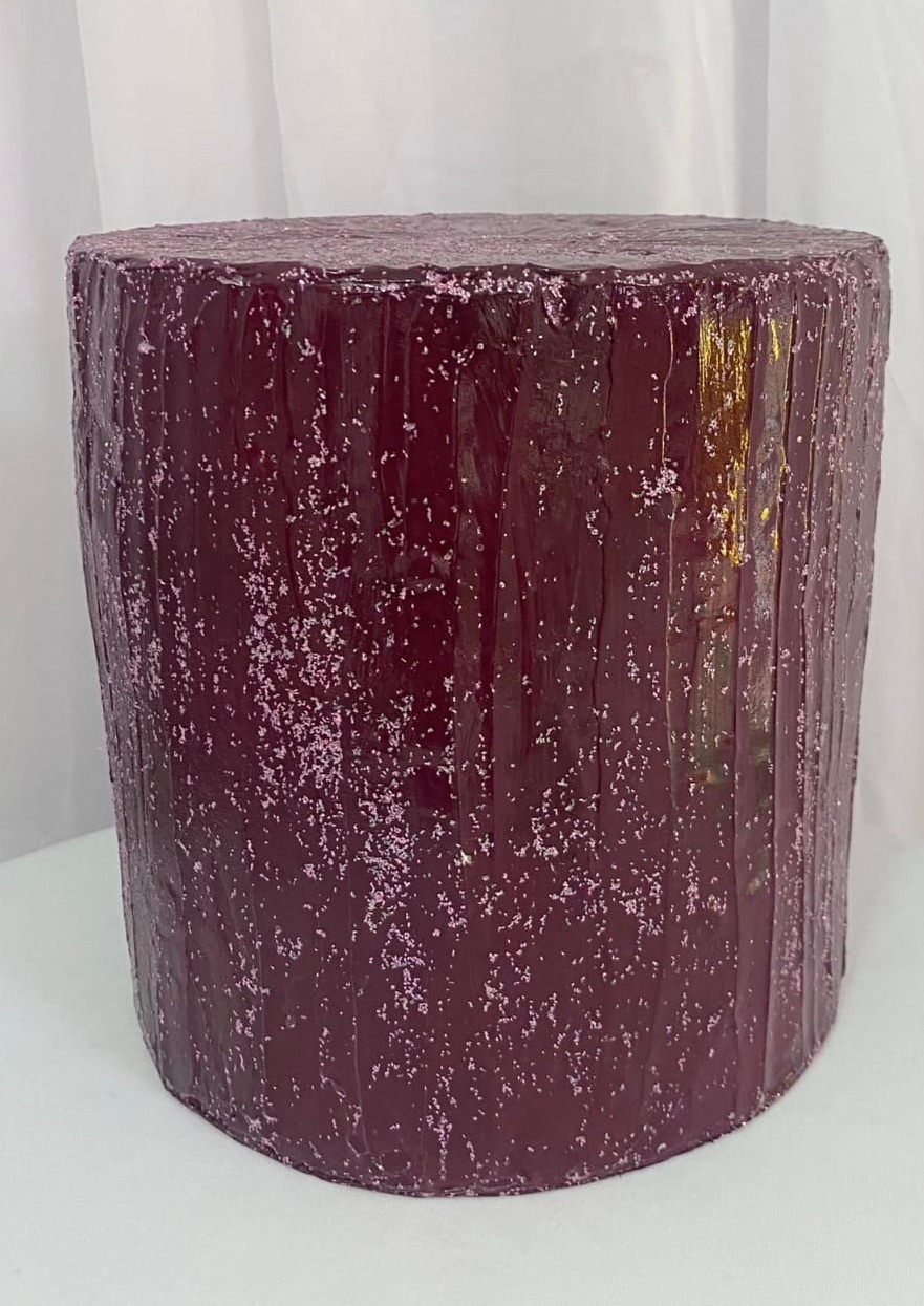 Espatulado Roxo Com Glitter  - Três Marias Festas