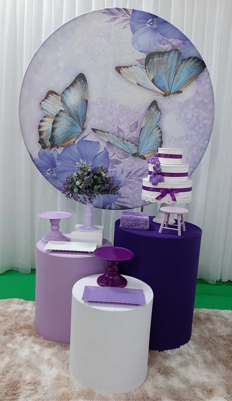 Borboletas Lilás E Azul - Três Marias Festas