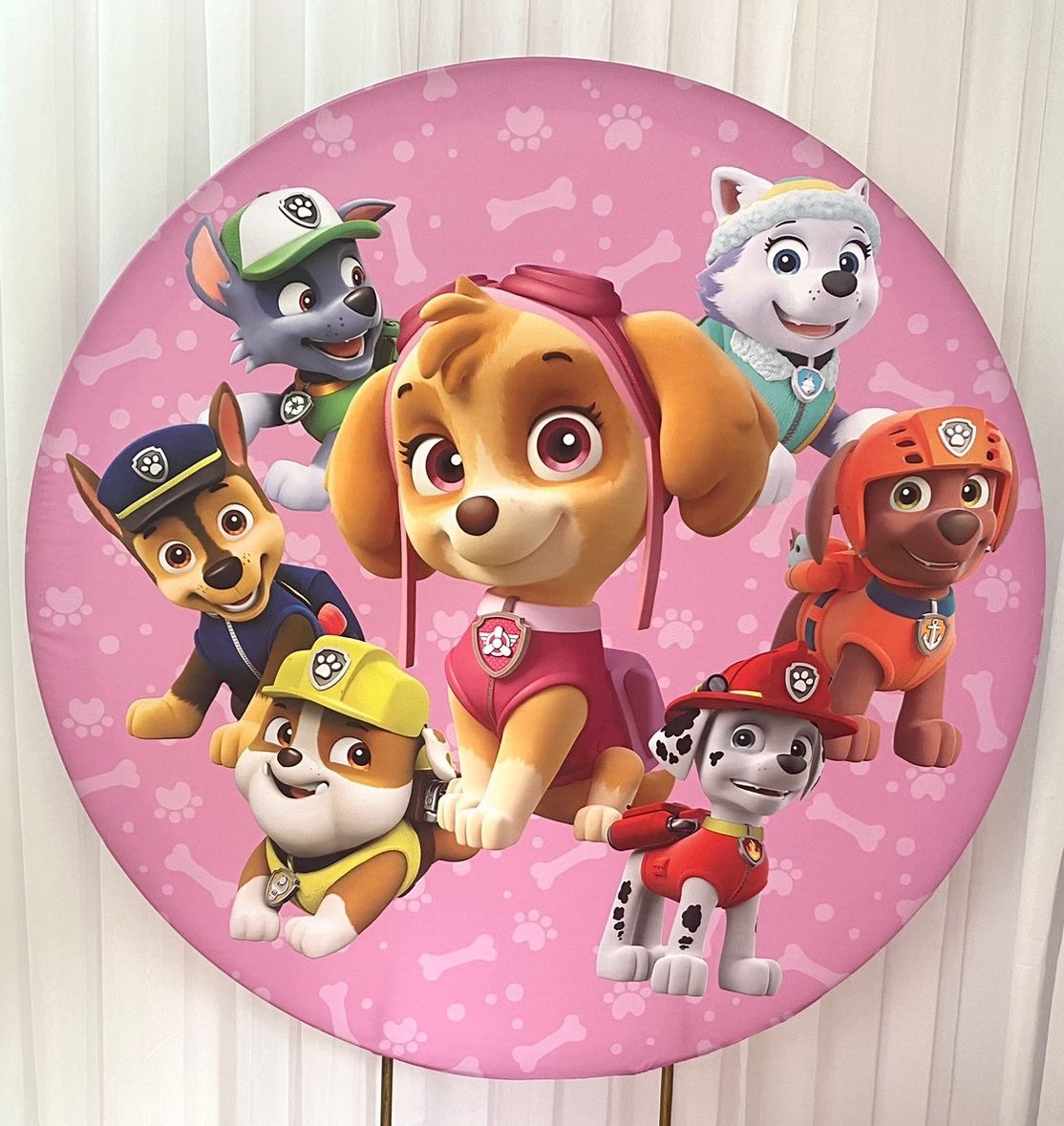 Painel Sublimado  Patrulha Canina (Skye) - Três Marias Festas