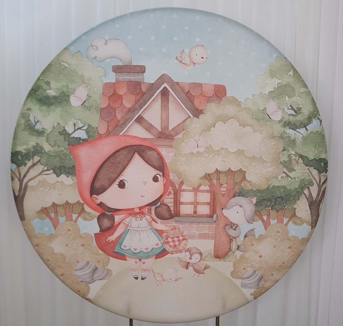 Painel Sublimado Chapeuzinho Vermelho Baby  - Três Marias Festas