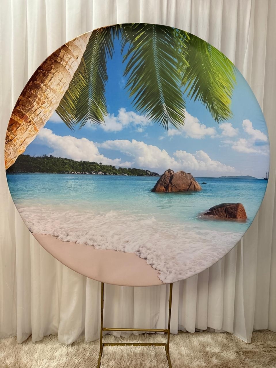 Painel Sublimado Praia - Três Marias Festas