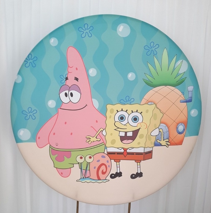 Painel Sublimado Bob Esponja - Três Marias Festas