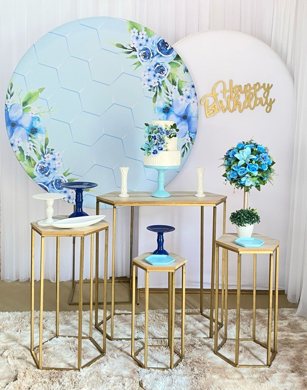Floral Azul (Mod1) - Três Marias Festas
