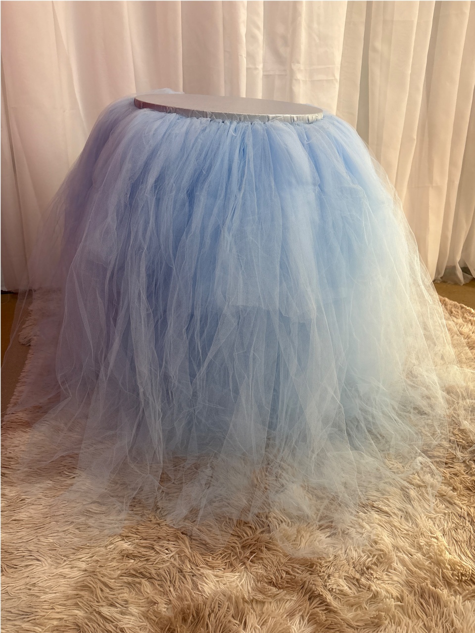 Saia de Tule Azul Bb - Três Marias Festas