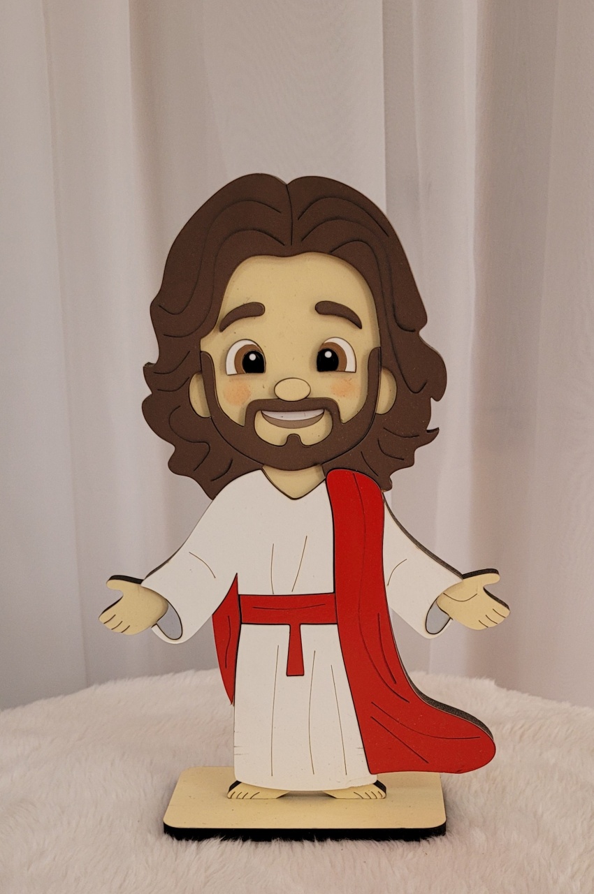 Display Mdf 3D Jesus Baby - Três Marias Festas