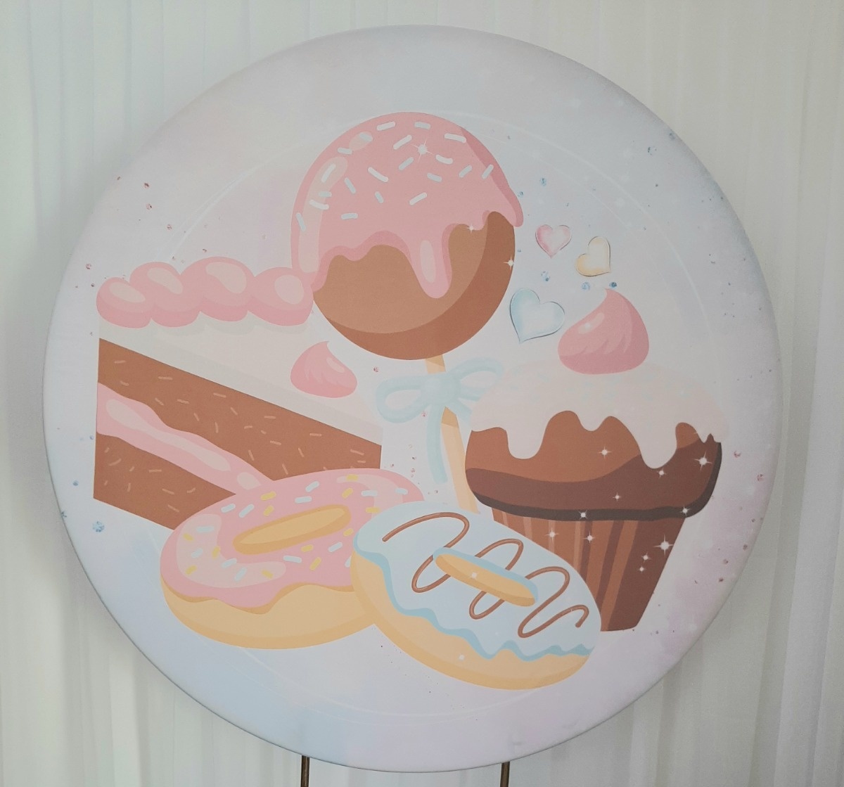 Painel Sublimado Doces/Candy - Três Marias Festas