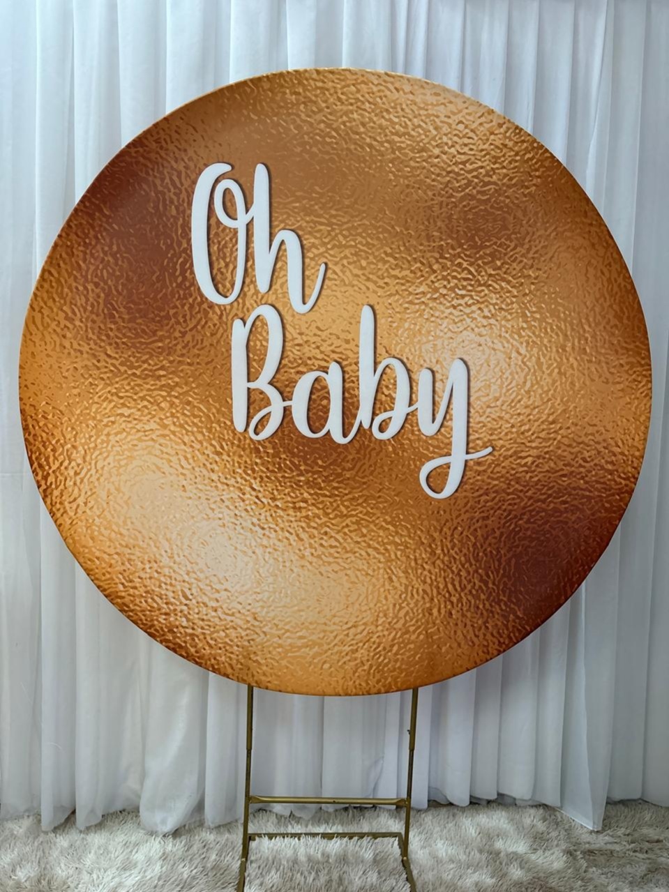 Painel Sublimado Oh Baby - Três Marias Festas