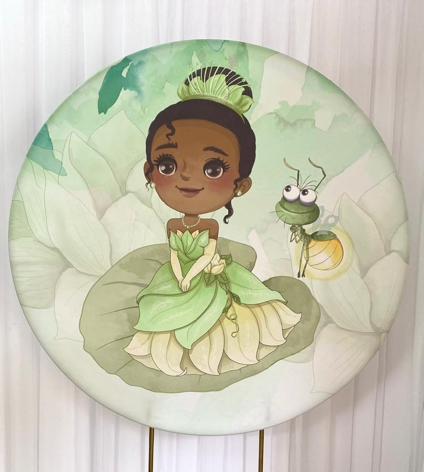 Painel Sublimado Princesa Tiana  - Três Marias Festas