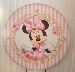 Painel Sublimado Minnie Rosa Flores - imagem 2