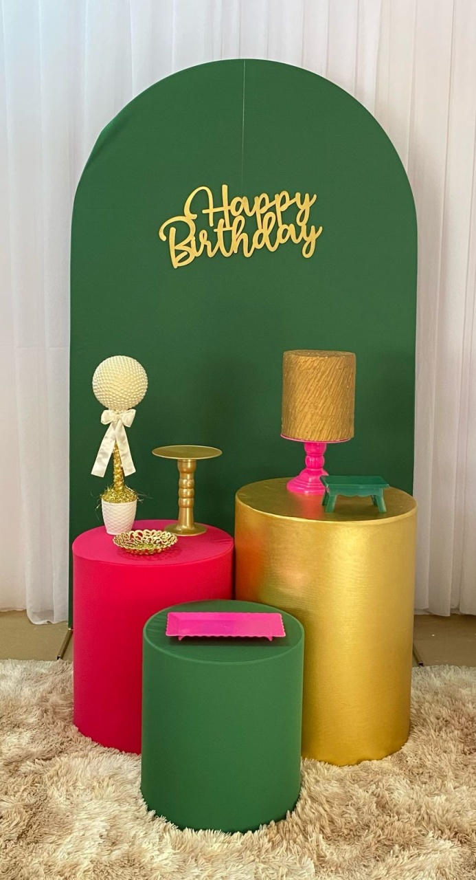 Happy Birthday Verde Musgo Mod1 - Três Marias Festas