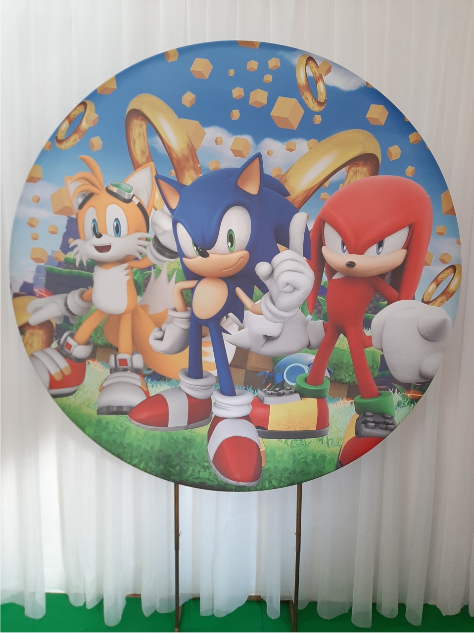 Painel Sublimado Sonic (+Amigos) - Três Marias Festas