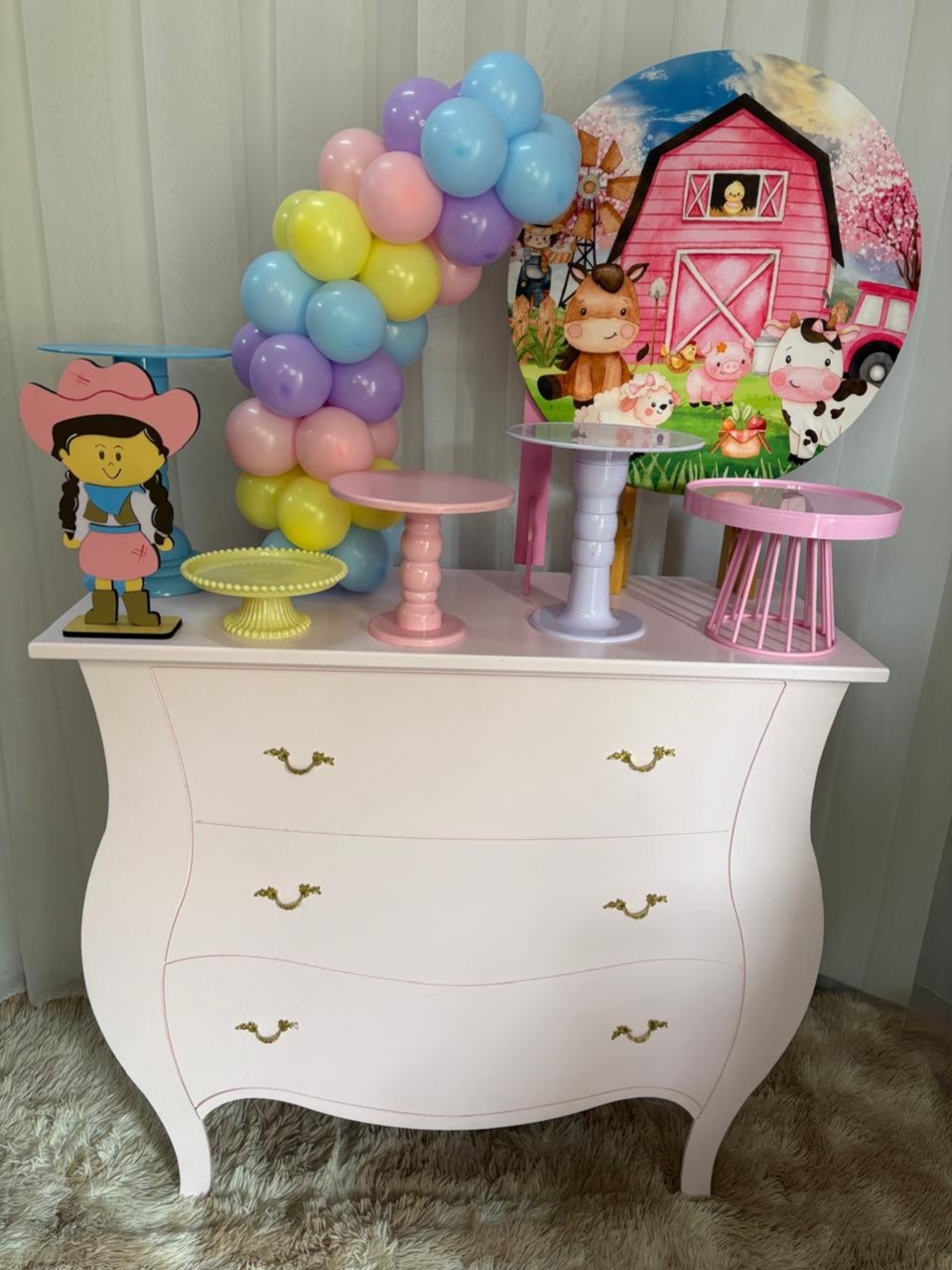 Mini Kit Fazendinha Rosa - Três Marias Festas