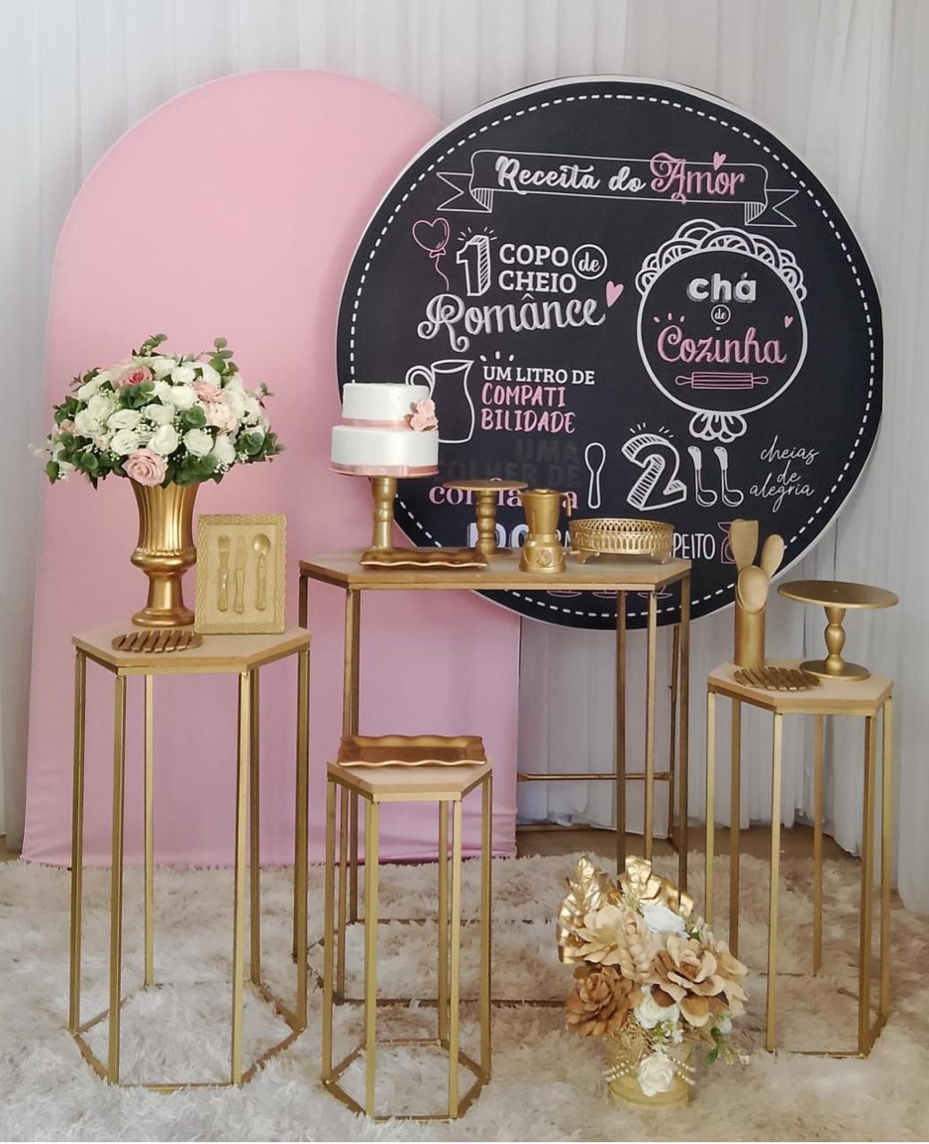 Chá de Cozinha Pirulito Rosa - Três Marias Festas