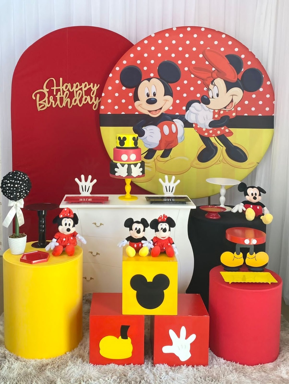 Mickey E Minnie Vermelha Mod1) - Três Marias Festas