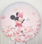 Painel Sublimado Minnie Rosa Flores - imagem 1