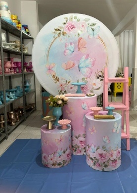 Borboleta Rosa Azul Kit 2 - Pegue e monte da Fada Madrinha decorações 